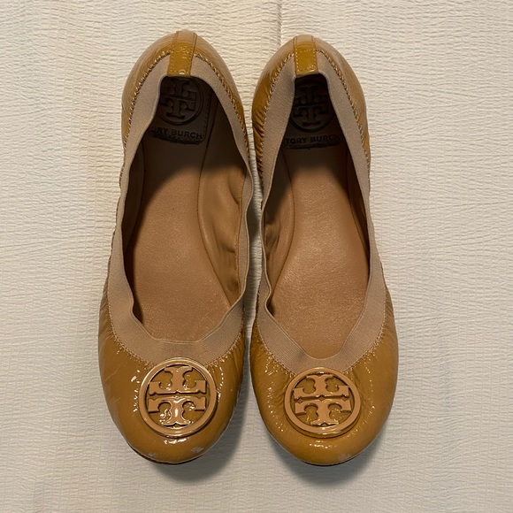 Nude leather Tory Burch flats - Picture 1 of 7